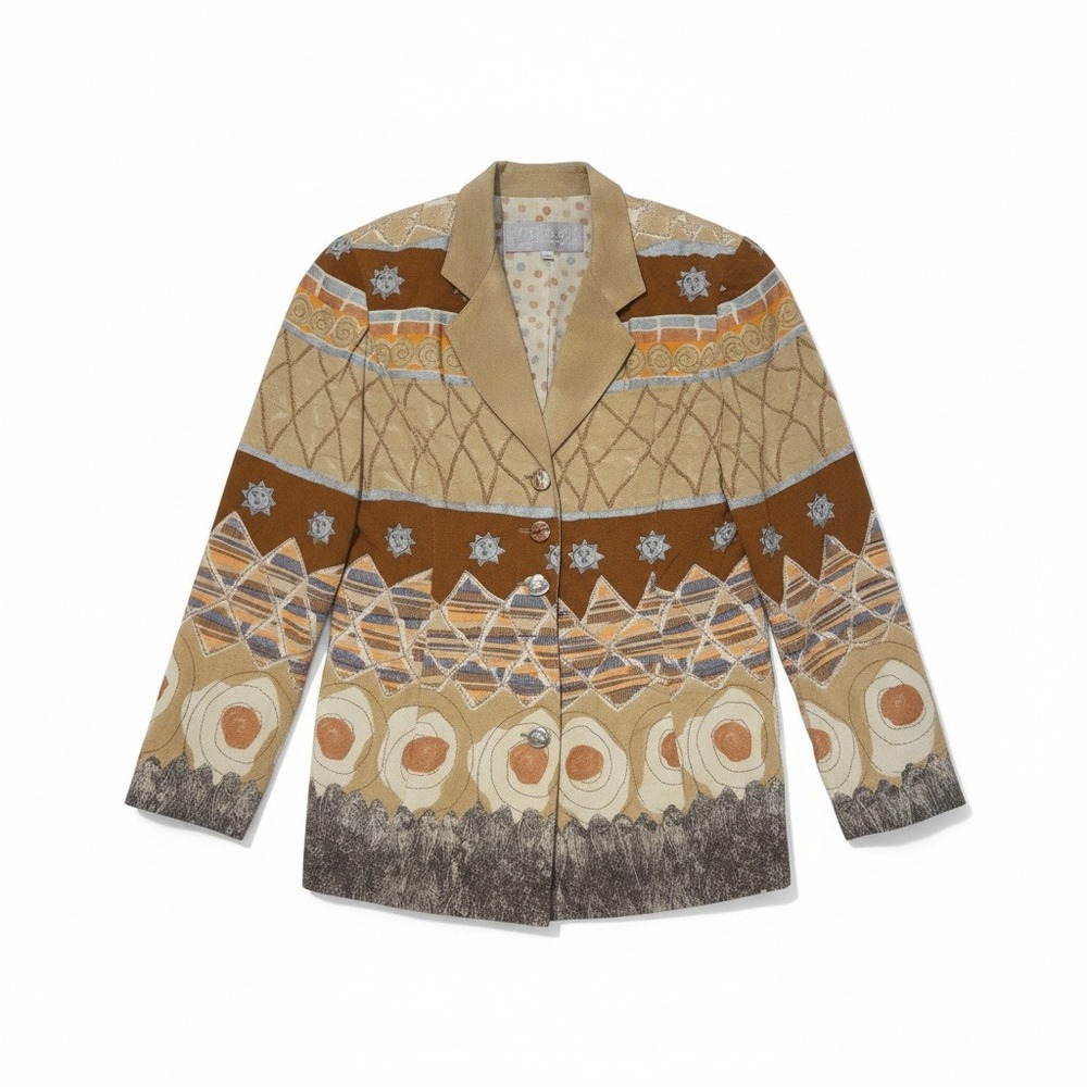 Dorothy Schoelen Platinum Petites Blazer, Vintage Celestial Sun Art‎ to Wear